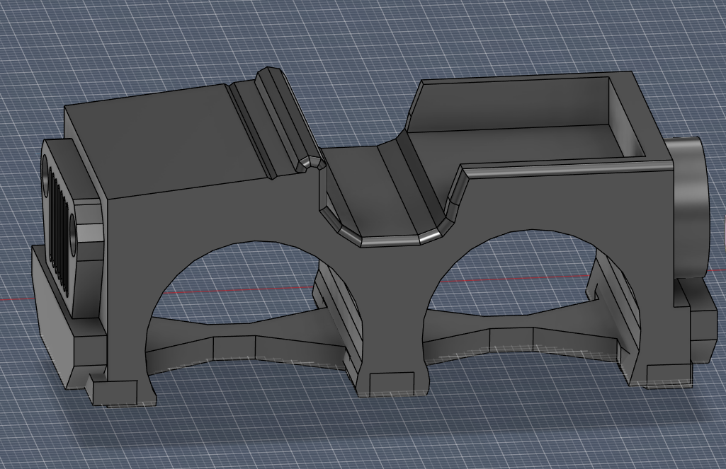 The bottom chassis of this part is what makes this suitable for additive manufacturing versus subtractive - at least if you're limited in one axis